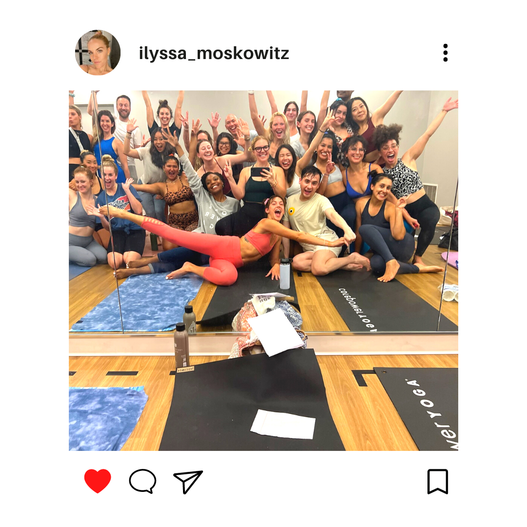 Ilyssa teaching Yoga